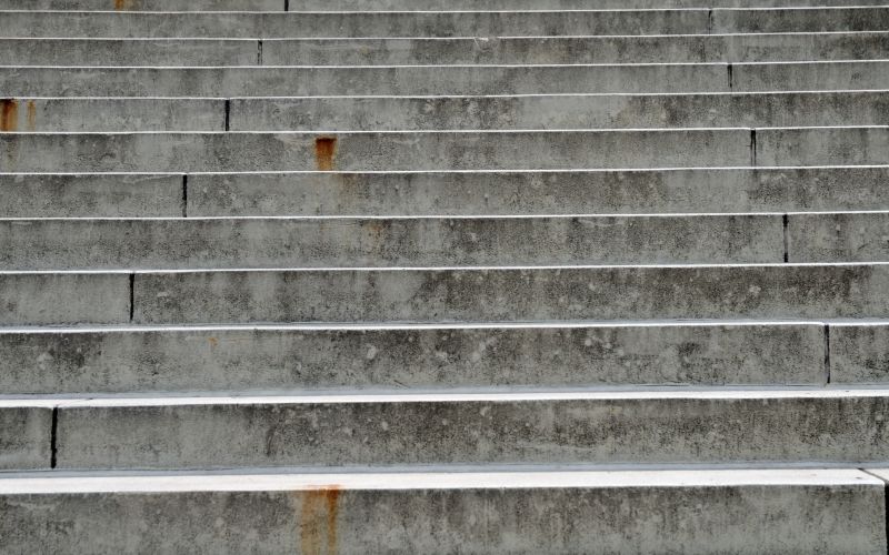 Spring Concrete Stairs